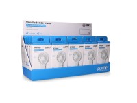 Ventilador de mano con base extraible y soporte para smartphone, 9 x 3 x 18 cm Ventilador de mano con base extraible y soporte para smartphone, 9 x 3 x 18 cm