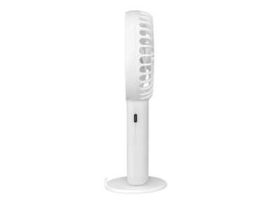 Ventilador de mano con base extraible y soporte para smartphone, 9 x 3 x 18 cm