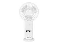 Ventilador de mano con base extraible y soporte para smartphone, 9 x 3 x 18 cm