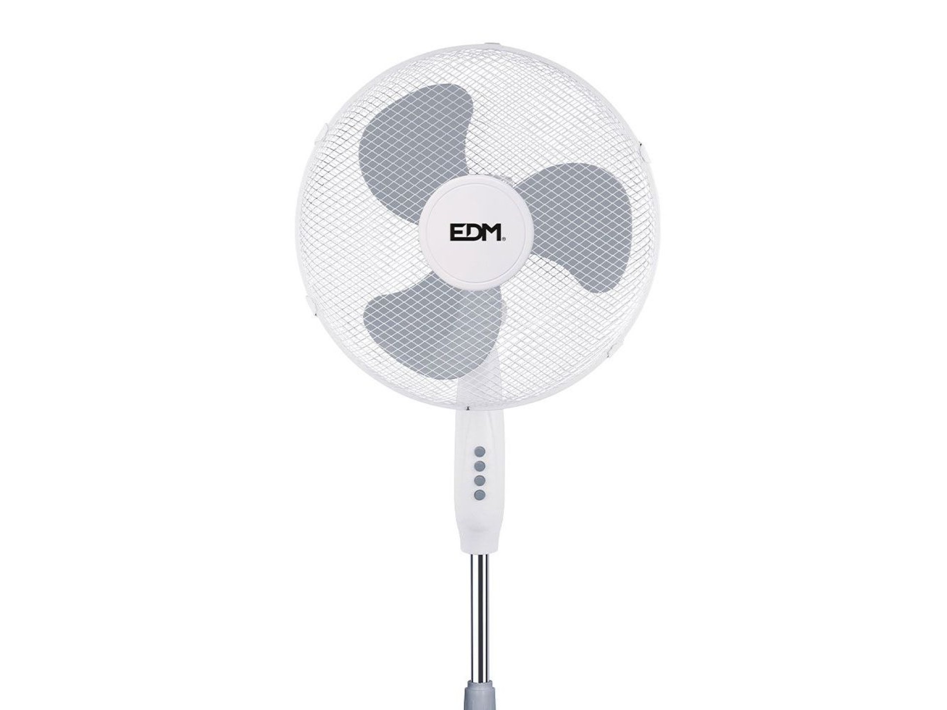 Stand-standing fan, white, 45w power, db 60, 40cm dia. blades, adjustable height 105-125cm