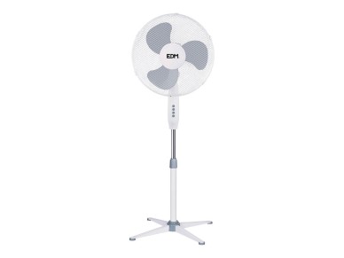 Stand-standing fan, white, 45w power, db 60, 40cm dia. blades, adjustable height 105-125cm Stand-standing fan, white, 45w power, db 60, 40cm dia. blades, adjustable height 105-125cm
