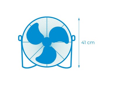 Ventilador industrial de suelo. color negro 40w, 57,7 db, aspas �30 x 41 cm