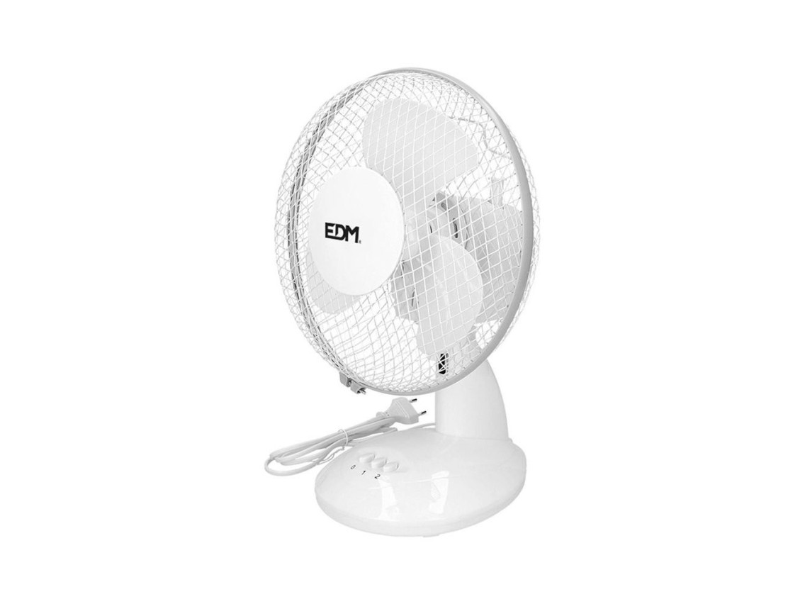 Ventilador de mesa branco: 25w, 41 db, pás: ø23, 27 x 24 x 36 cm