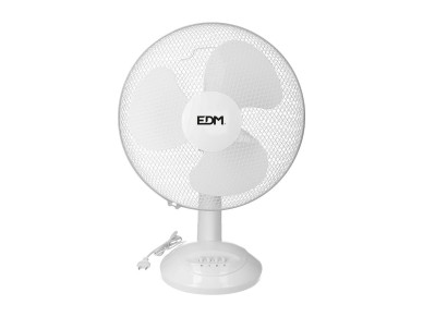 Ventilador de sobremesa blanco: 45w, 54,14 db, aspas: �40 x 61 cm