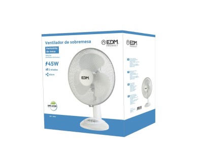 Ventilador de sobremesa blanco: 45w, 54,14 db, aspas: �40 x 61 cm