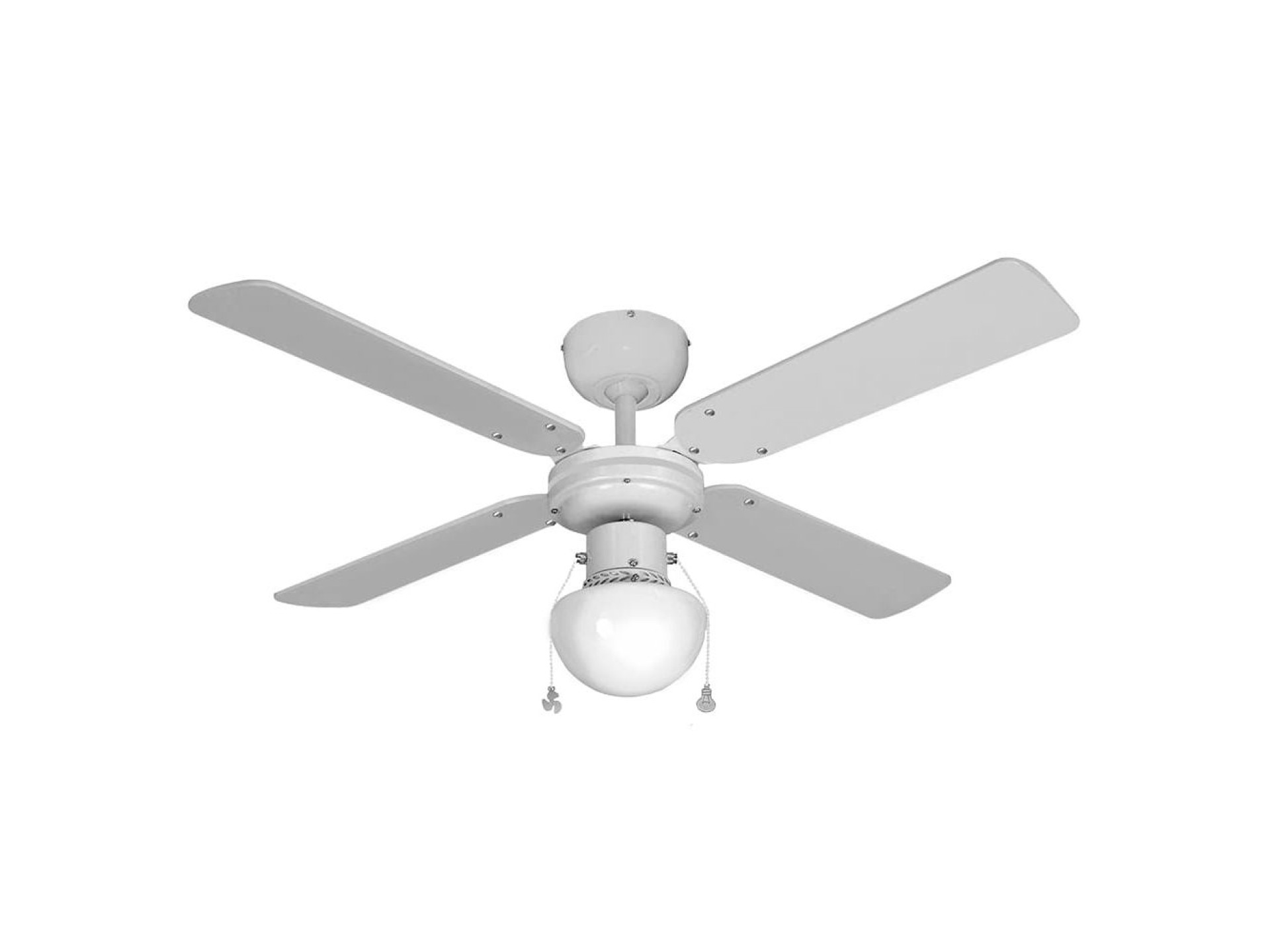 Ventilador de teto branco modelo caribe, 50 w, pás ø102 cm
