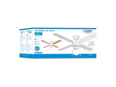 White ceiling fan, caribe model, 50 w, blades ø102 cm White ceiling fan, caribe model, 50 w, blades ø102 cm