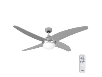 Ventilador de techo modelo caspio. color plateado/niquel. potencia: 60w aspas: �132cm con mando a di