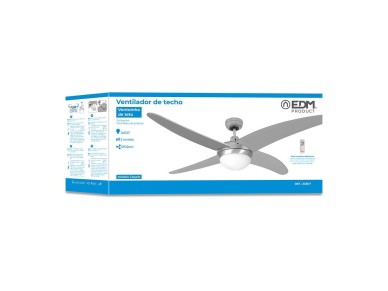 Ventilador de techo modelo caspio. color plateado/niquel. potencia: 60w aspas: �132cm con mando a di