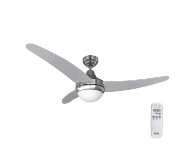 Ventilador de techo modelo egeo. color cromado potencia: 60w aspas: �122cm con mando a distancia edm