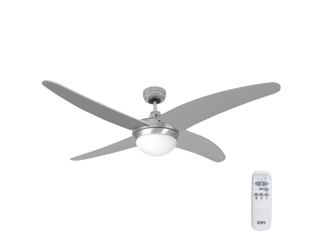 Caspio silver/nickel ceiling fan power: 60w blades: ø132cm with edm remote control