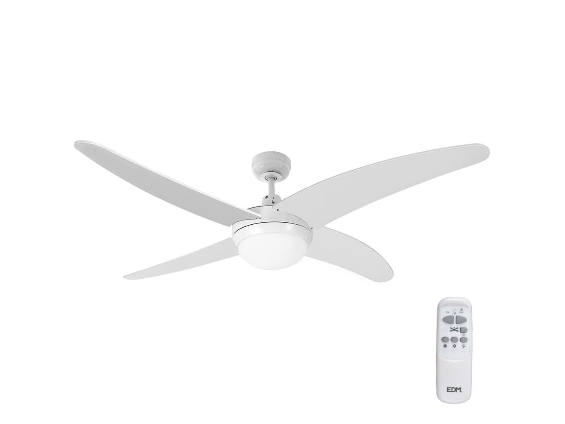 Caspio white ceiling fan power: 60w blades: ø132cm with edm remote control