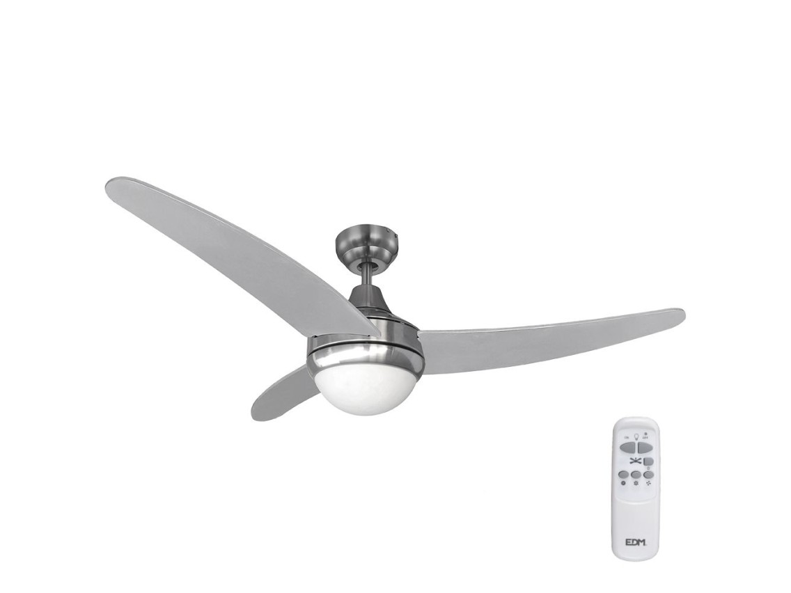 Ventoinha de teto modelo egeo. cor cormado. potência: 60w pás: ø122cm com comando edm