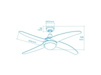 Caspio silver/nickel ceiling fan power: 60w blades: ø132cm with edm remote control Caspio silver/nickel ceiling fan power: 60w blades: ø132cm with edm remote control