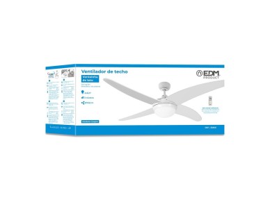 Ventilador de techo modelo caspio. color blanco. potencia: 60w aspas: �132cm con mando a distancia e