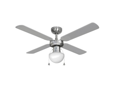 Ventilador de techo modelo caribe. color cromado. potencia: 50w aspas: �102 cm edm