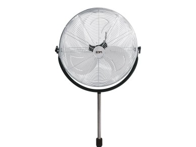 Ventilador de pie industrial base circular, cromado/negro, potencia 120 w, 64,9 db, aspas �50 cm, al