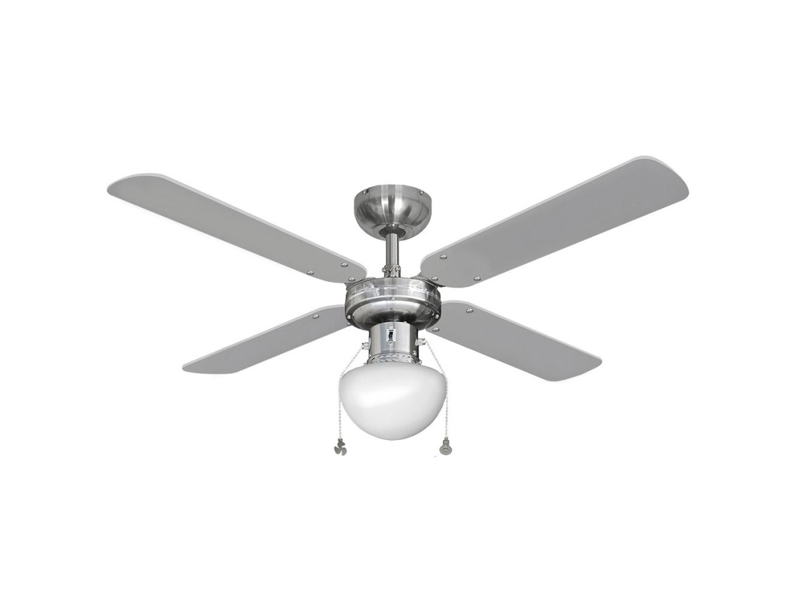 Ventilador de techo modelo caribe. color cromado. potencia: 50w aspas: ø102 cm edm