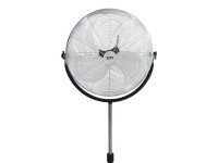 Ventilador de pie industrial base circular, cromado/negro, potencia 120 w, 64,9 db, aspas �50 cm, al