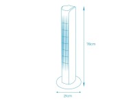 Ventoinha torre cor: branco potência: 45w, 60db, 21 x 78 cm Ventoinha torre cor: branco potência: 45w, 60db, 21 x 78 cm
