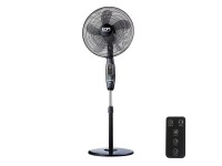 Ventilador de pie mando a distancia, negro, potencia 60 w, 62,9 db, aspas �40 cm, altura regulable 1