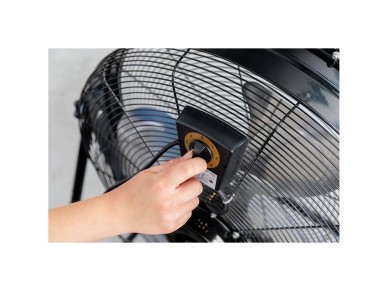 Industrial floor fan, with wheels, black, 180 w, 59,8 db, 60 x 70 cm blades Industrial floor fan, with wheels, black, 180 w, 59,8 db, 60 x 70 cm blades
