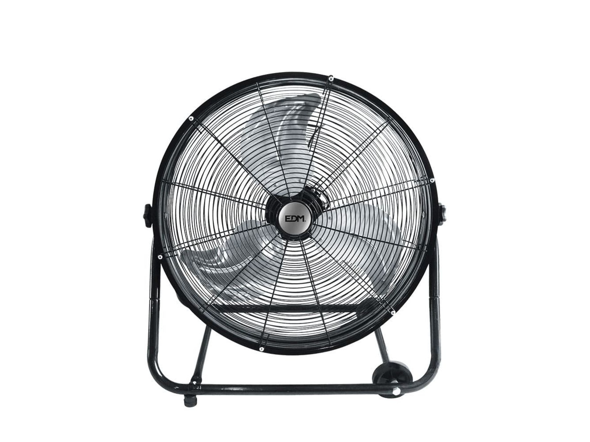 Ventoinha industrial de chão, com rodas. cor preto. potência: 180w, 59,8 db, pás: ø60 x 70 cm