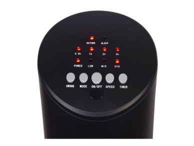 Ventilador de torre. potencia: 60 w, 54,8 db, mando a distancia, negro 28 x 78,3 cm