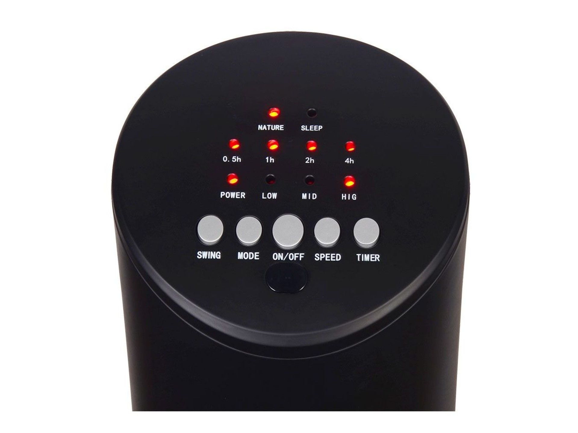 Tower fan. power: 60 w, 54,8 db, remote control, black 28 x 78.3 cm