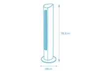 Tower fan. power: 60 w, 54,8 db, remote control, black 28 x 78.3 cm Tower fan. power: 60 w, 54,8 db, remote control, black 28 x 78.3 cm