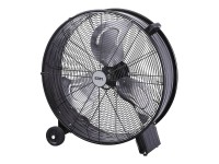 Ventilador industrial de suelo, con ruedas, negro 180 w, 59,8 db, �65 cm