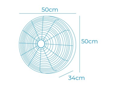 Ventilador pared mando a distancia, negro, potencia 100 w, 64,7 db, aspas �45 cm