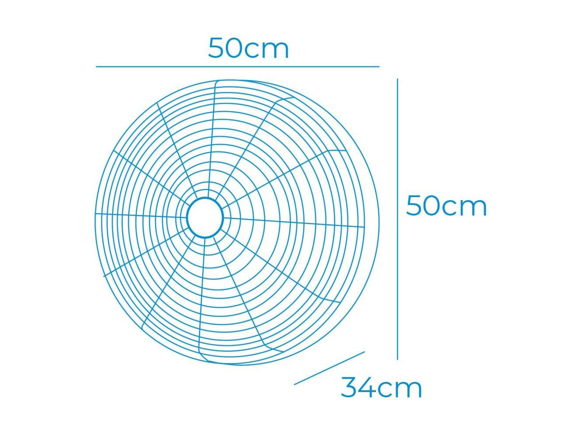Ventilador pared mando a distancia, negro, potencia 100 w, 64,7 db, aspas ø45 cm