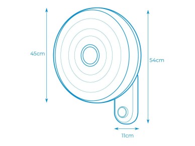 Ventilador pared mando a distancia, blanco, potencia 55 w, 57,24 db, aspas �40 cm