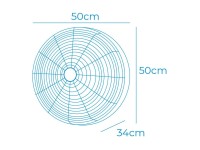 Ventilador pared mando a distancia, negro, potencia 100 w, 64,7 db, aspas ø45 cm Ventilador pared mando a distancia, negro, potencia 100 w, 64,7 db, aspas ø45 cm