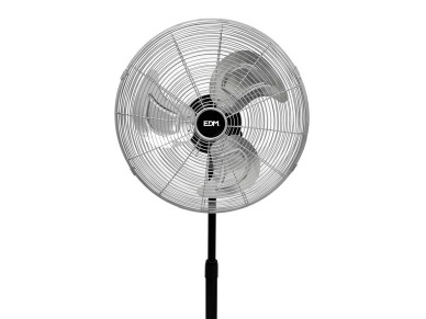 Ventilador de pie industrial, negro/cromado, potencia 80 w, 61,7 db, aspas �50 cm, altura regulable 