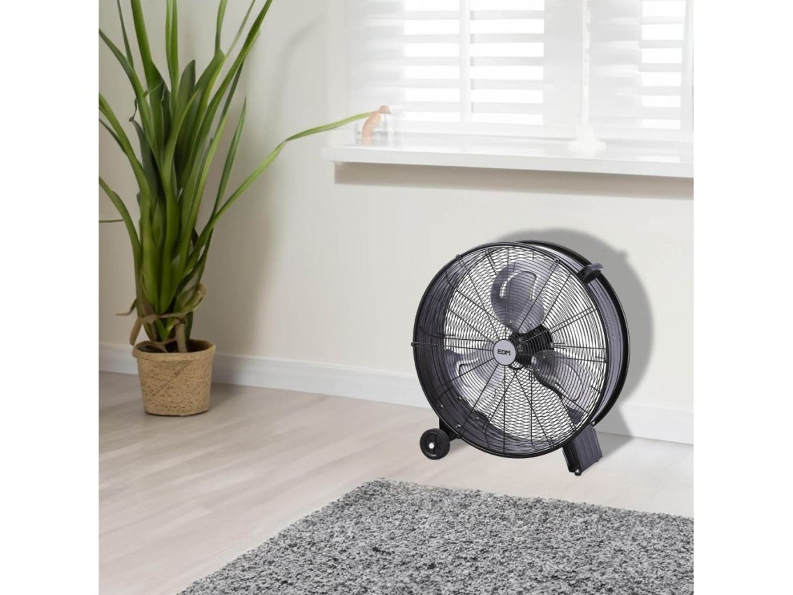 Industrial floor fan, with wheels black 180 w, 59,8 db, ø65 cm