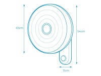 Ventoinha de parede, branco, potência: 55w, 57,24 db, pás: ø40 cm Ventoinha de parede, branco, potência: 55w, 57,24 db, pás: ø40 cm