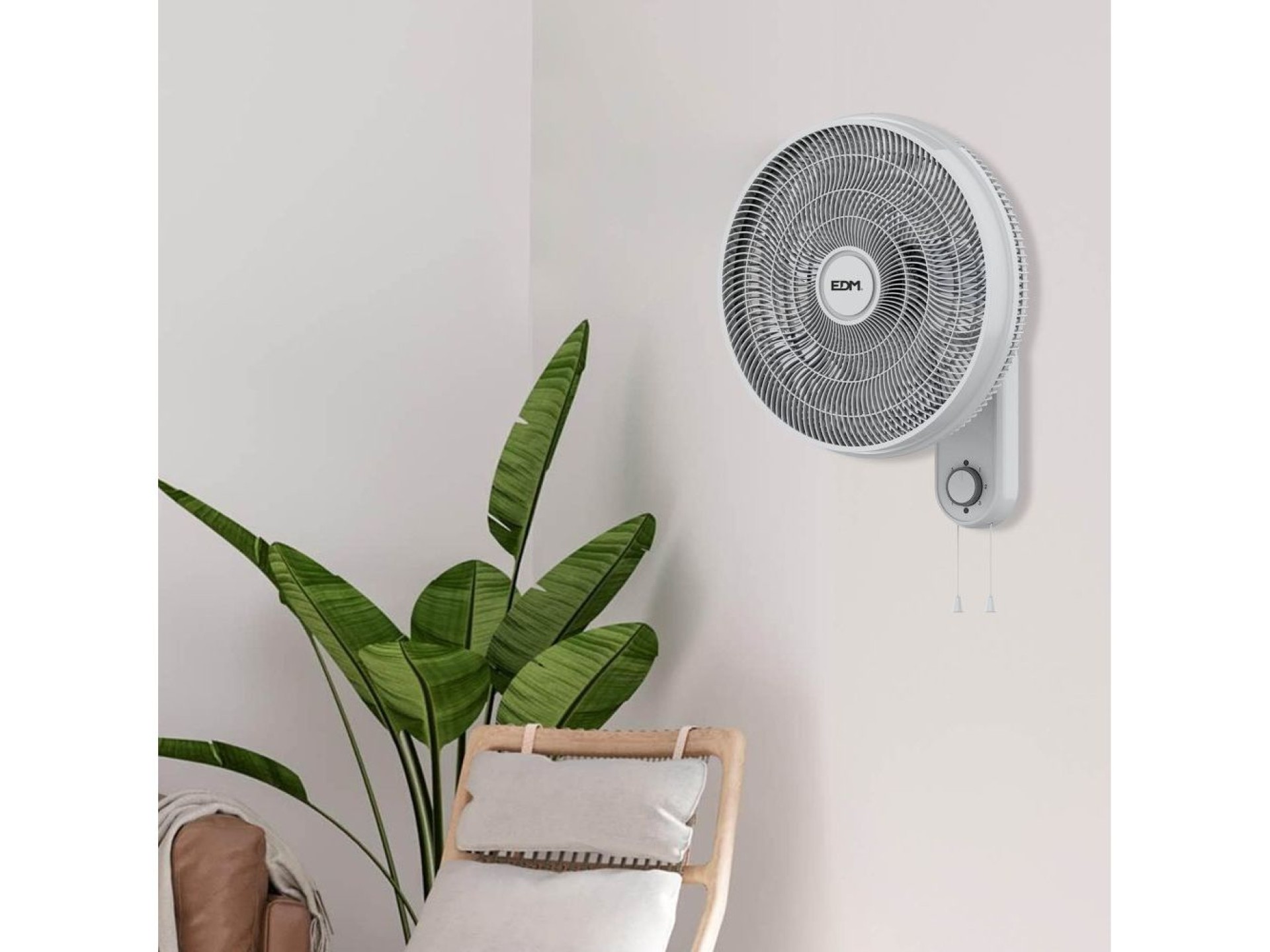 Ventoinha de parede, branco, potência: 55w, 57,24 db, pás: ø40 cm