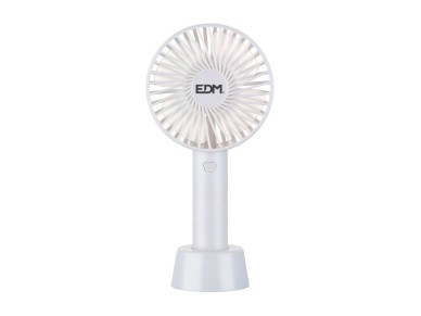 Ventilador de mano, recargable. 4,5 w aspas 10,6 x 6,5 x 22 cm