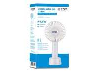 Rechargeable hand fan 4.5w blades ø10,6x6,5x22cm edm Rechargeable hand fan 4.5w blades ø10,6x6,5x22cm edm