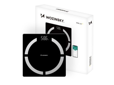 Wozinsky WIWL-30 Smart Bluetooth Bathroom Scale - Black