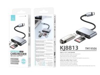 Techancy Leitor de Cartoes KJ8813 USB-C 3 em 1 TF SD USB OTG Plug and Play Compativel com Telemovel Techancy Leitor de Cartoes KJ8813 USB-C 3 em 1 TF SD USB OTG Plug and Play Compativel com Telemovel