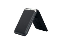 Techancy Magnetic Card Holder KC2125 Foldable Stand Compatible with MagSafe Wallet for iPhone Black