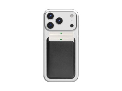 Techancy Magnetic Card Holder KC2125 Foldable Stand Compatible with MagSafe Wallet for iPhone Black