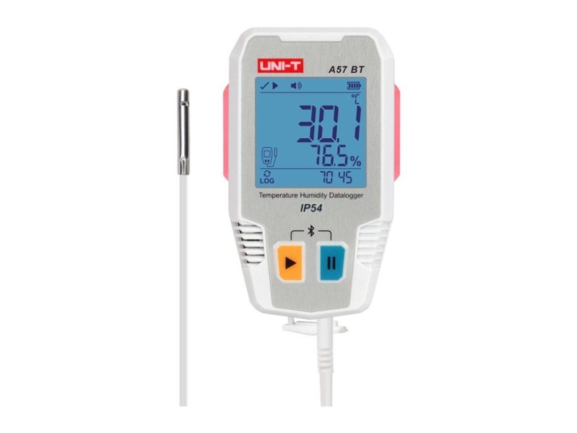 Registrador de temperatura y humedad Bluetooth Uni-T A57 BT