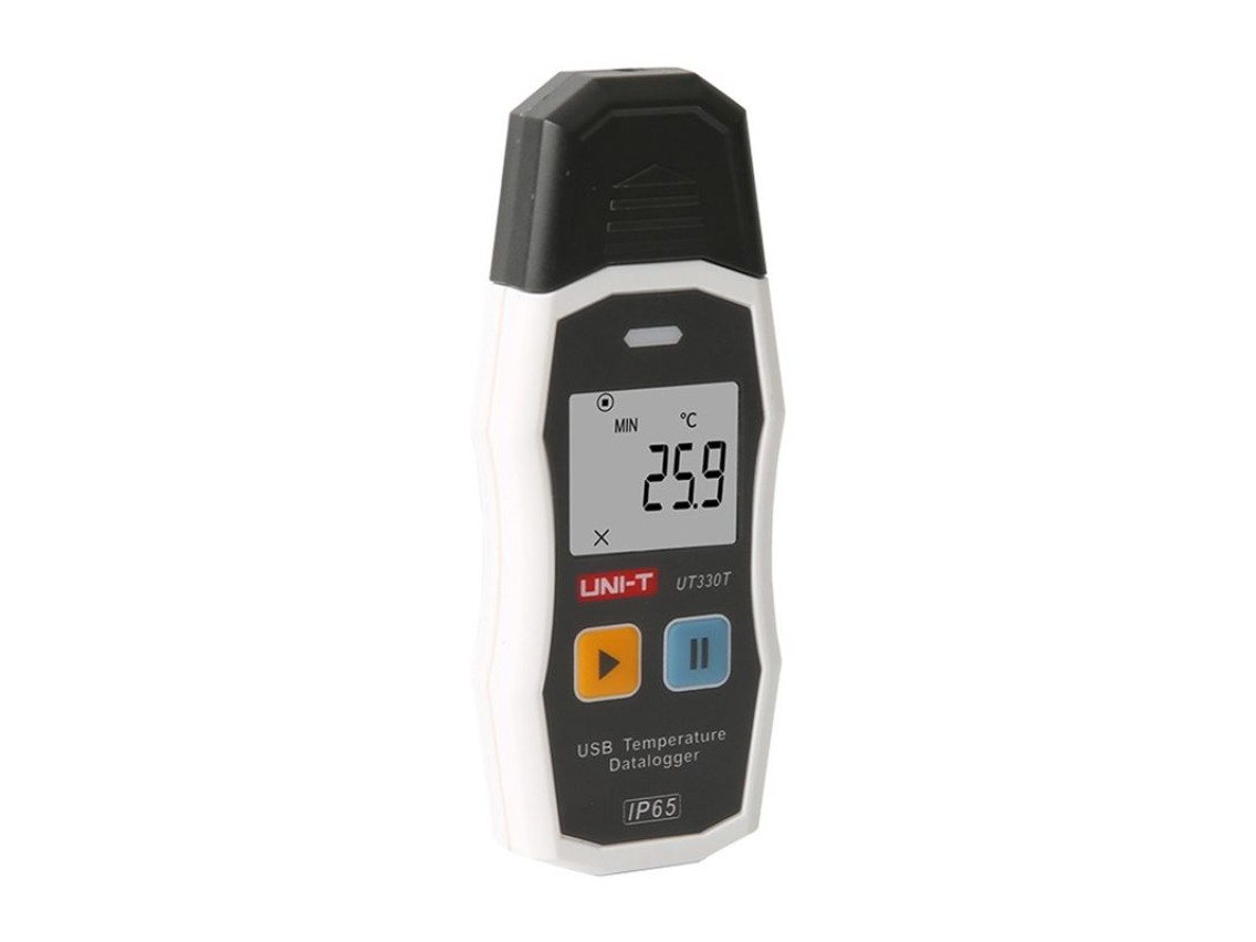 Termohigrómetro digital USB Uni-T UT330T con función de registro de datos.