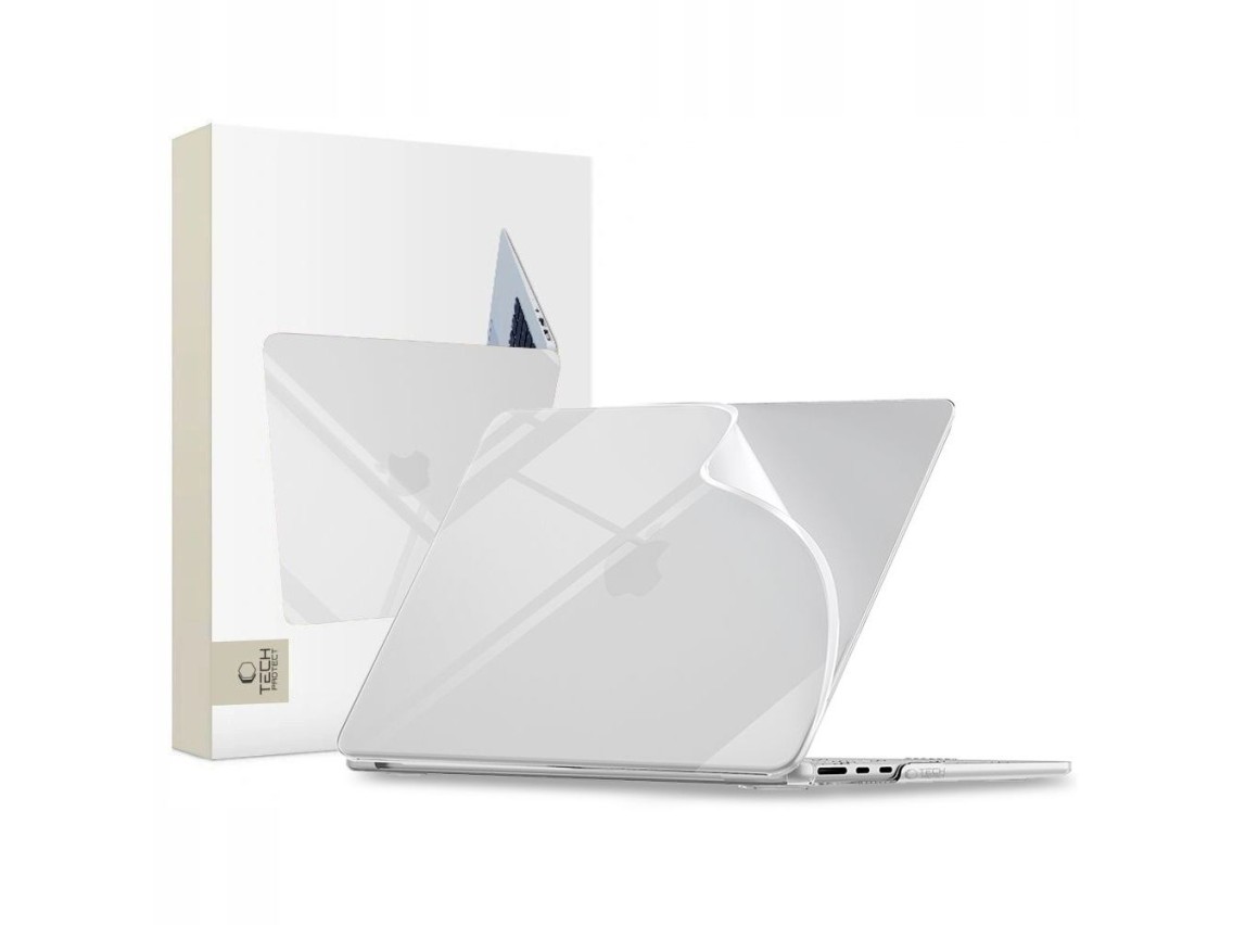 Funda protectora Tech-Protect Softshell para MacBook Air de 13" (2023/2024/2025/2026) - Transparente