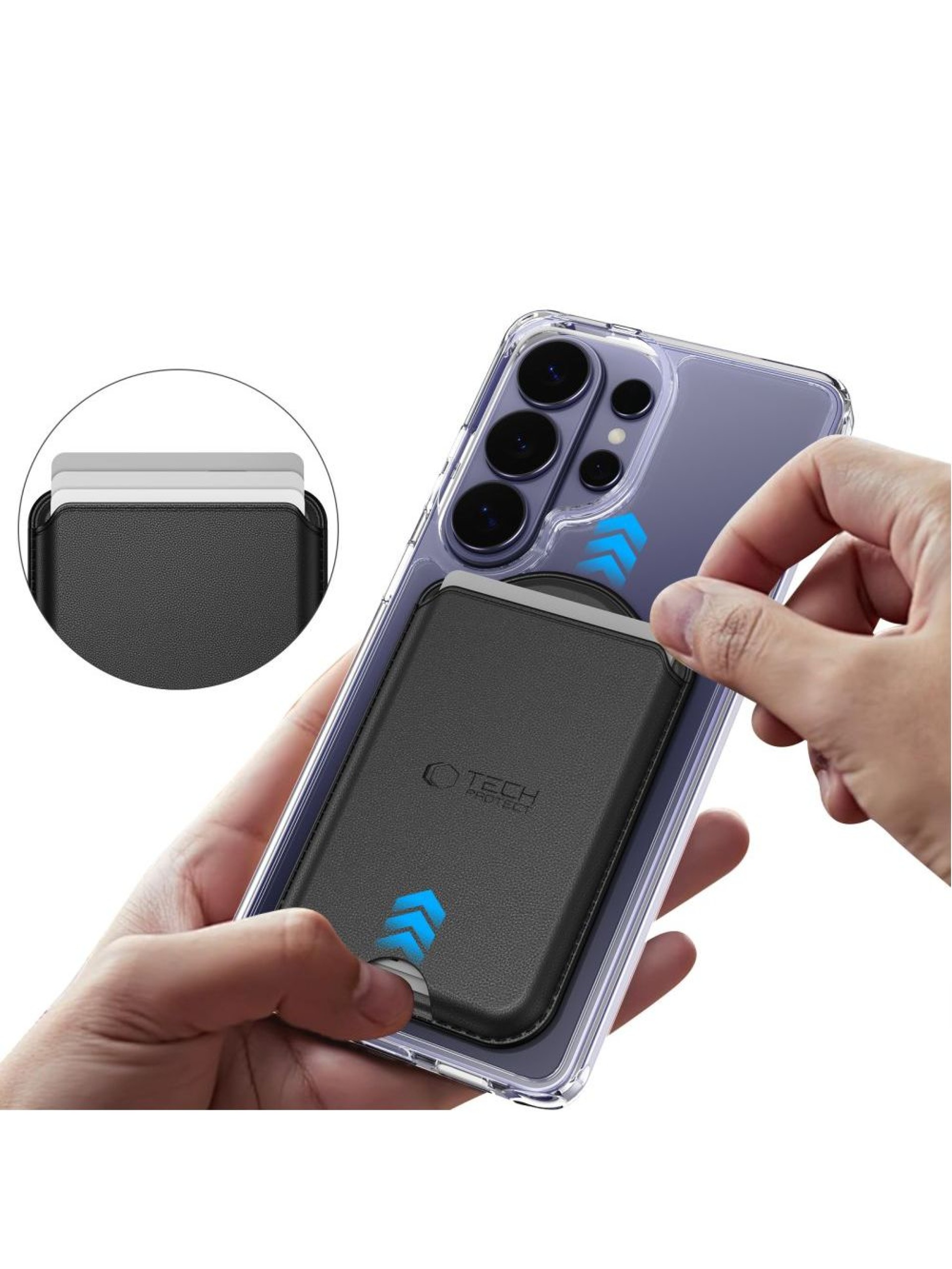 Tech-Protect CH02 MagWallet MagSafe Carteira Magnética para Celular - Preta