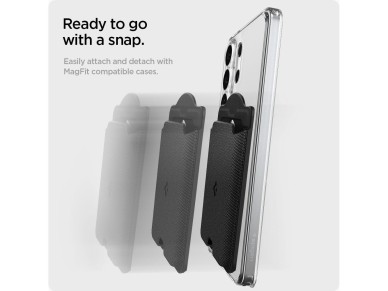 Carteira Magn�tica para Celular Spigen Urban Fit MagSafe - Preta